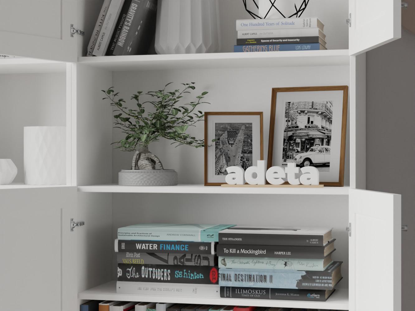 Изображение товара Книжный шкаф Билли 72 white ИКЕА (IKEA), 120x30x237 см на сайте adeta.ru
