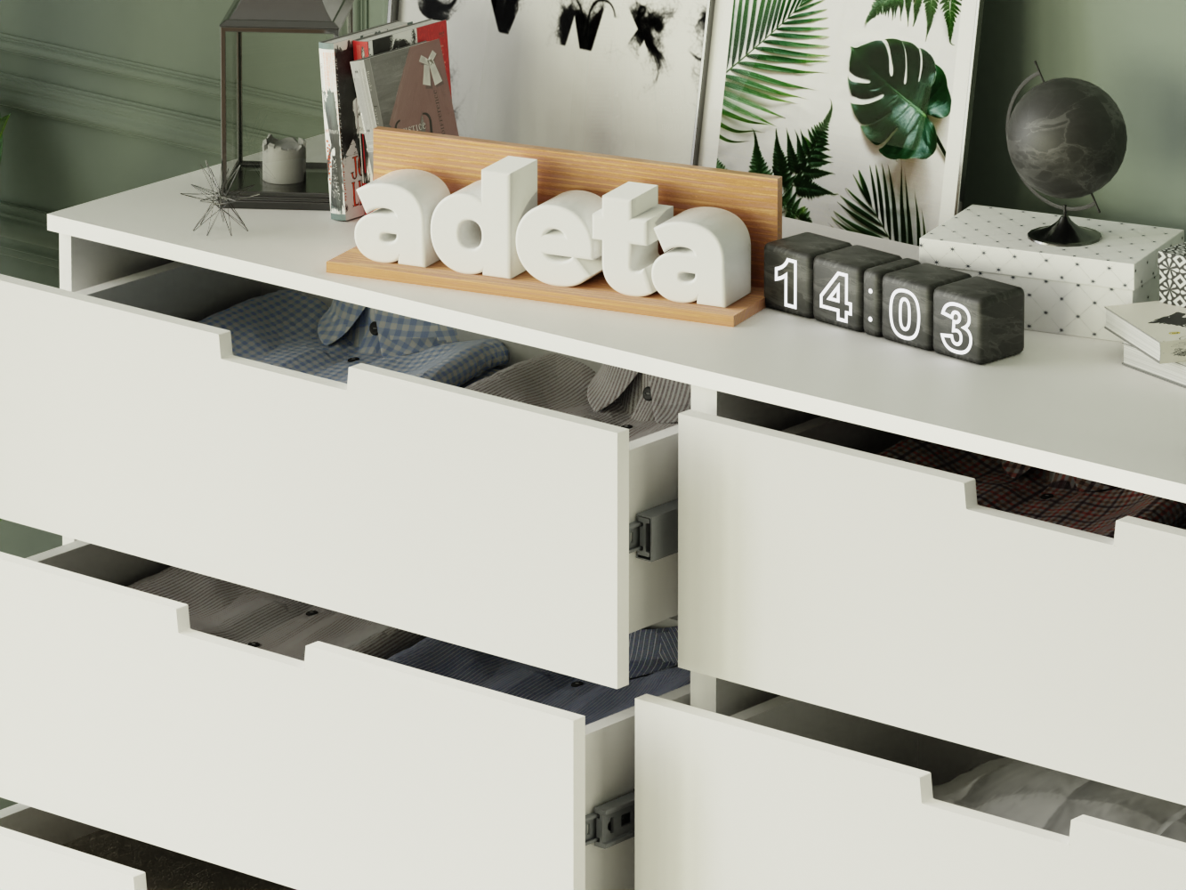 Изображение товара Комод Нордли 13 white ИКЕА (IKEA), 120x45x90 см на сайте adeta.ru