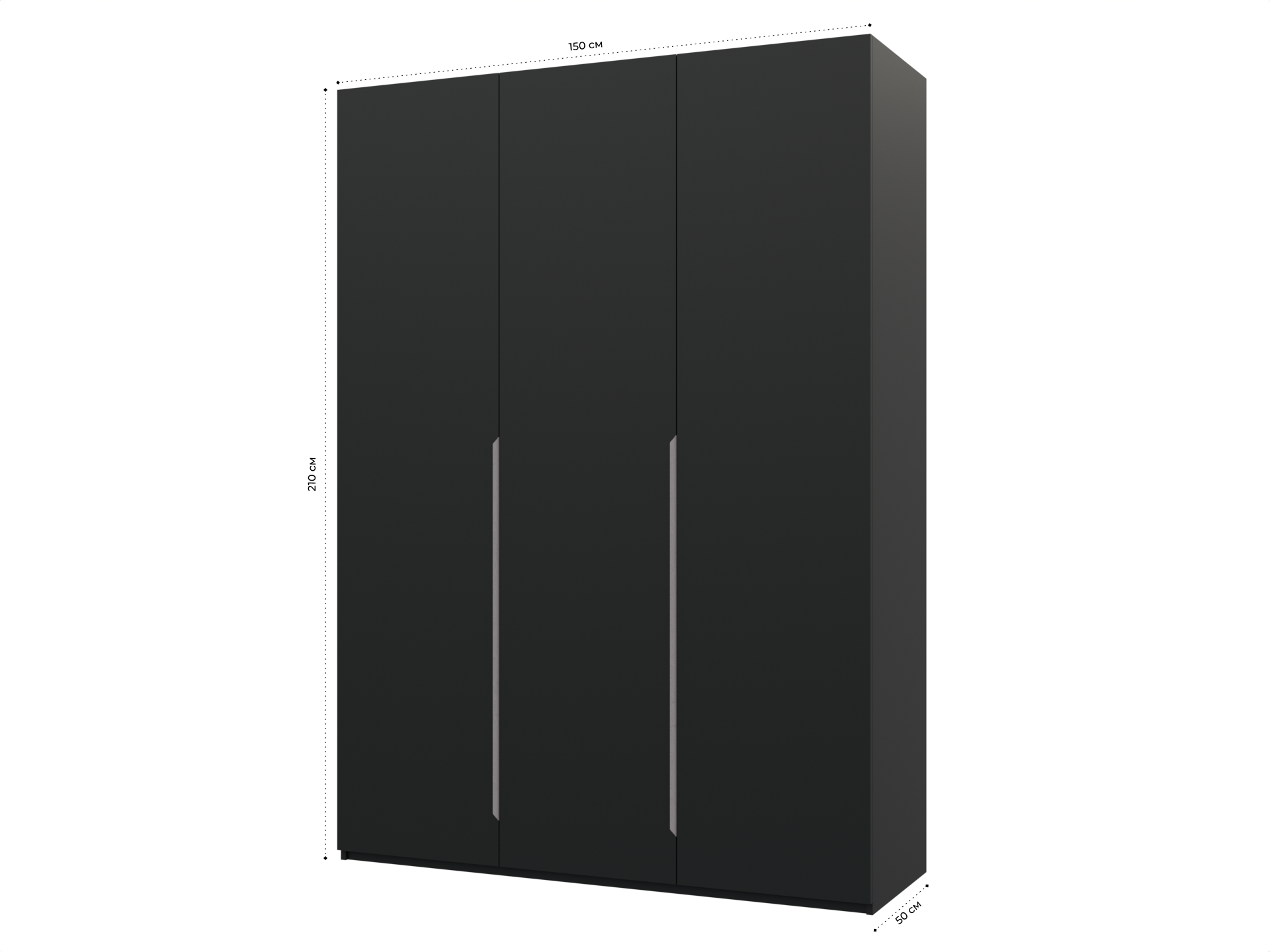 Распашной шкаф Пакс Альхейм 13 black (silver) ИКЕА (IKEA) изображение товара