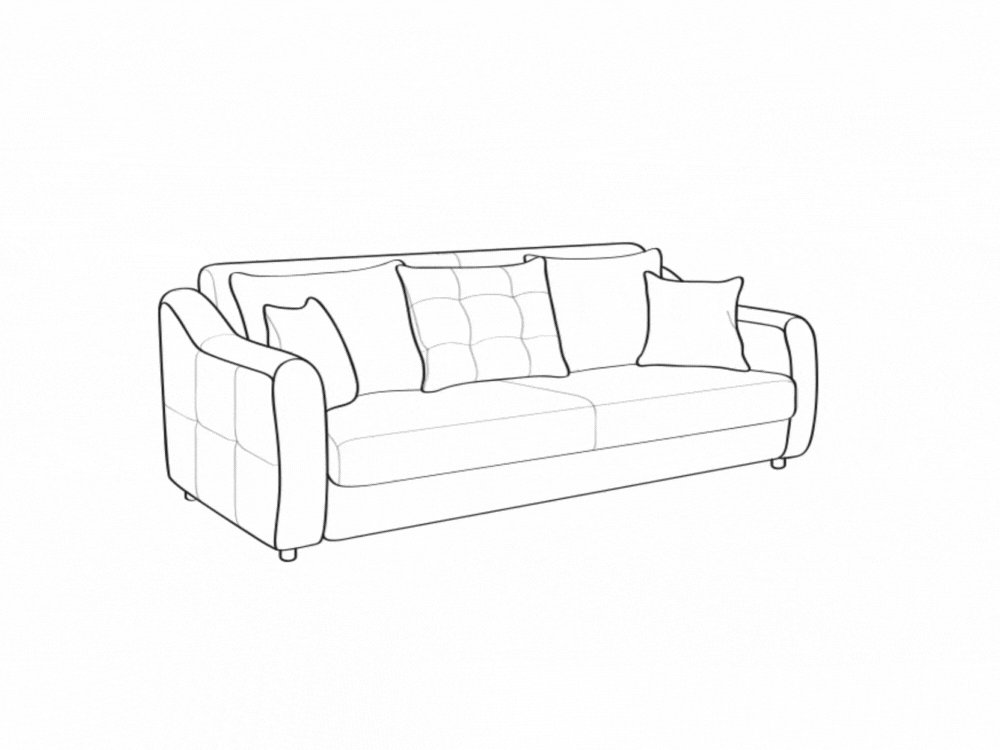 Комплект мягкой мебели Земфира 220x90 