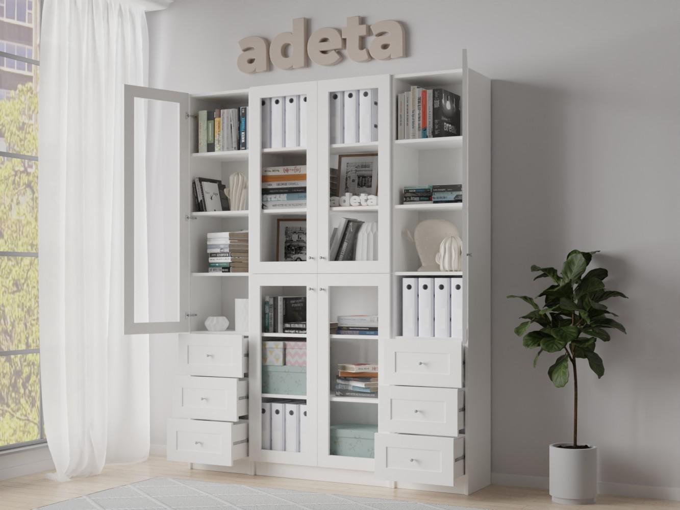 Изображение товара Книжный шкаф Билли 46 white ИКЕА (IKEA), 160x30x202 см на сайте adeta.ru