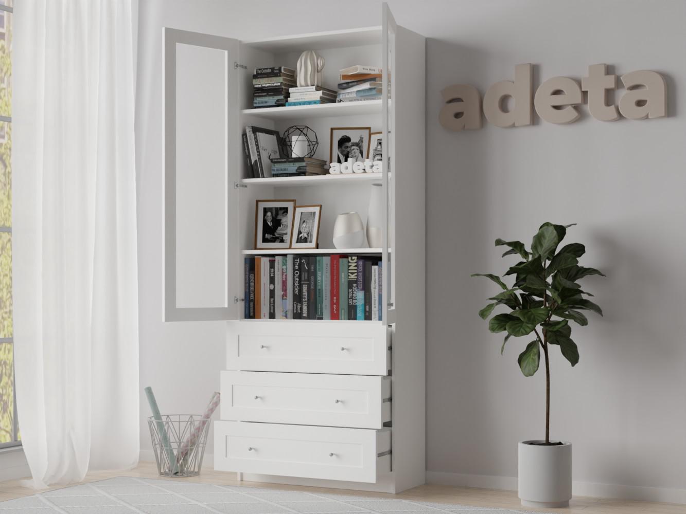 Изображение товара Книжный шкаф Билли 39 white ИКЕА (IKEA), 80x30x202 см на сайте adeta.ru