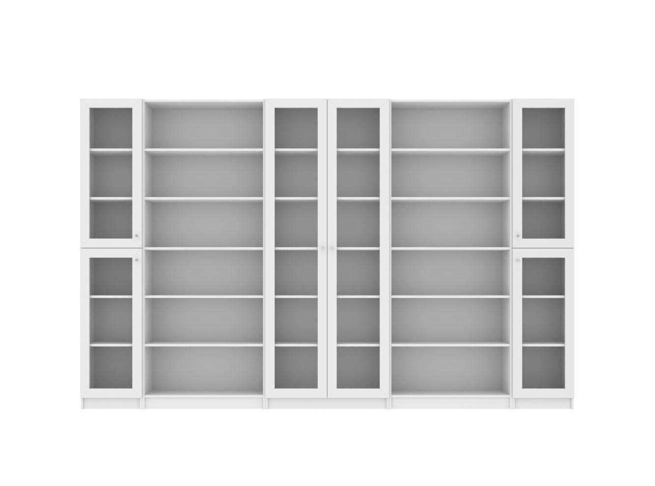 Изображение товара Книжный шкаф Билли 55 white ИКЕА (IKEA), 320x30x202 см на сайте adeta.ru