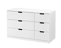 Изображение товара Комод Нордли 17 white ИКЕА (IKEA) на сайте adeta.ru